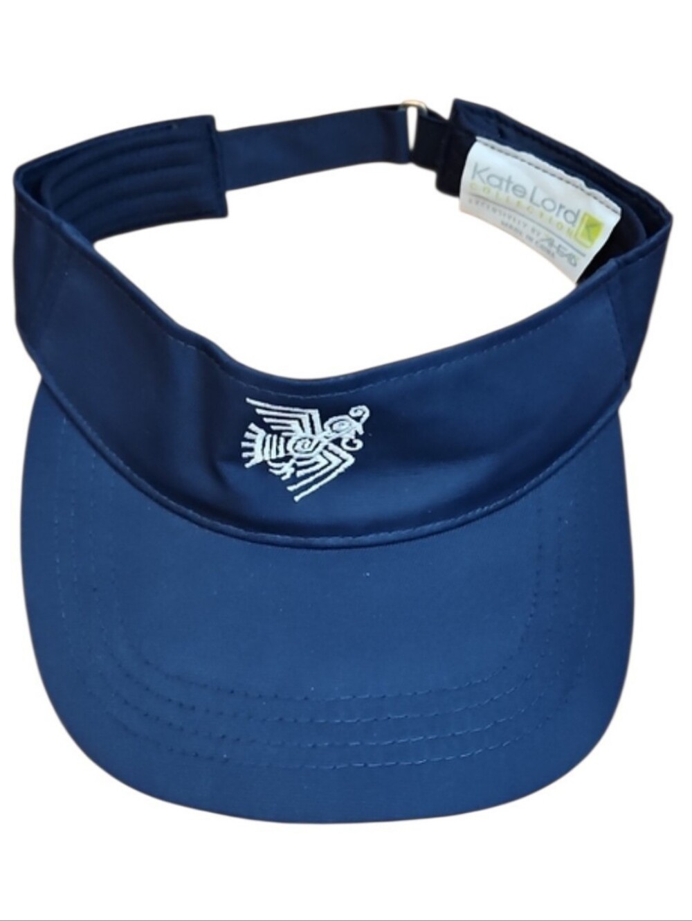Kate Lord Navy Visor with Embroidered Logo